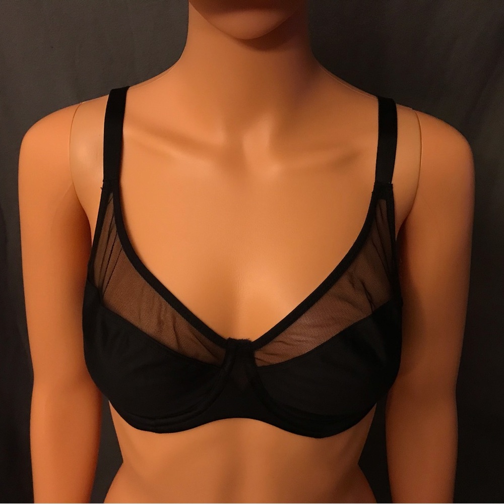 NWT Delimira Mesh Neckline Bra